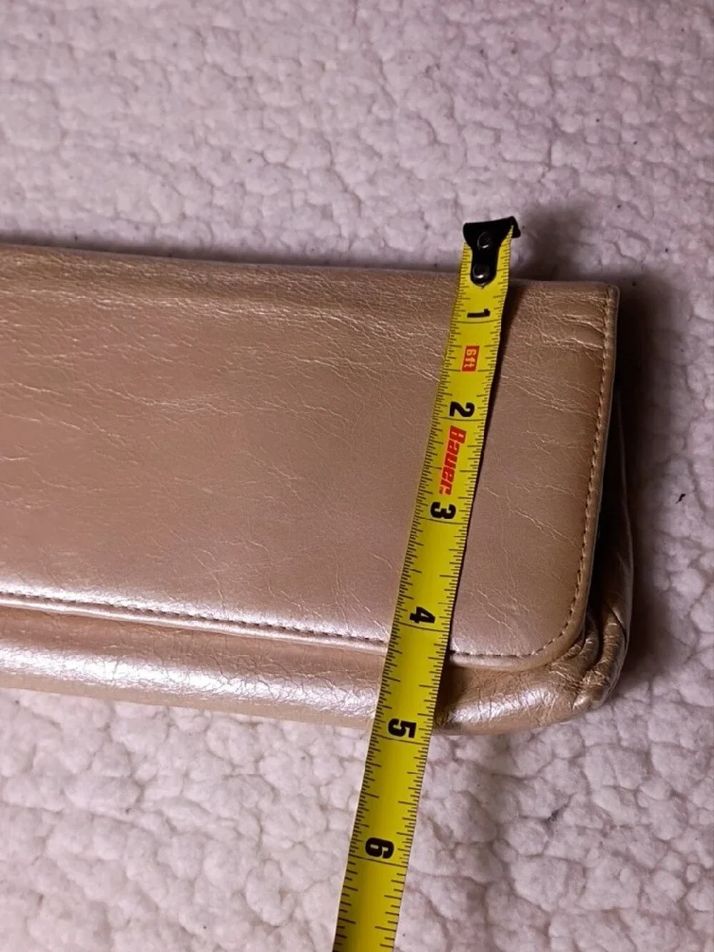 HOBO Metallic Gold Leather Wristlet Clutch